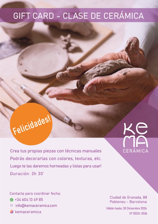 Gift card - clase cerámica